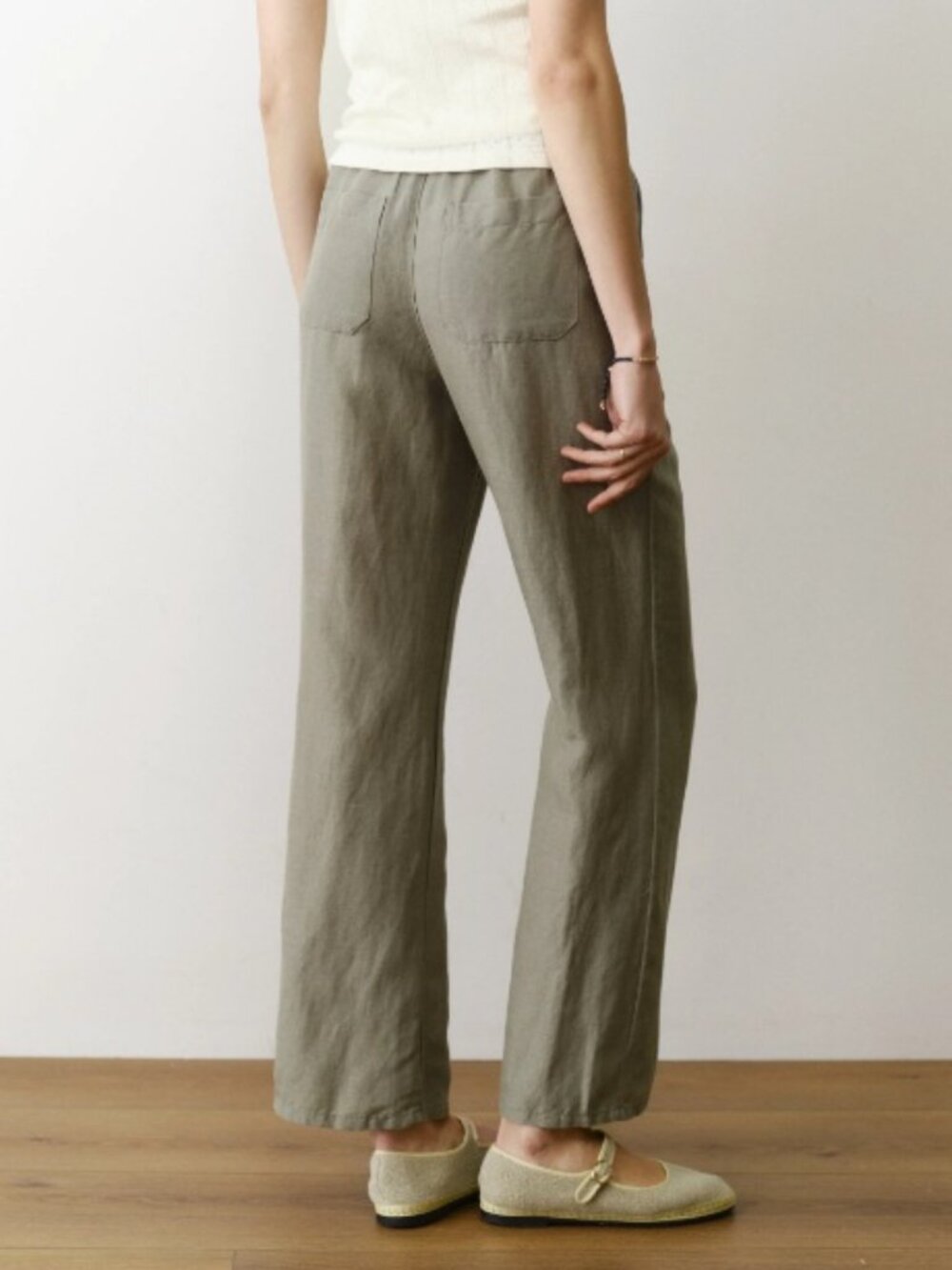 Marine Layer Linen Drawstring Pant, Sea Spray Sage, | Size Medium - Picture 3 of 10